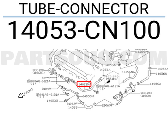 Nissan 14053CN100 TUBE-CONNECTOR