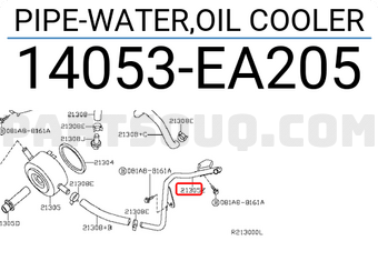 Nissan 14053EA205 PIPE-WATER,OIL COOLER
