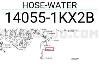 Nissan 140551KX2B HOSE-WATER