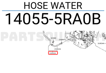 Nissan 140555RA0B HOSE WATER