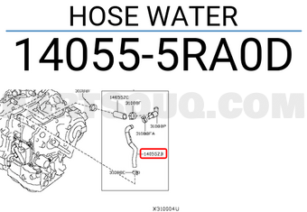 Nissan 140555RA0D HOSE WATER