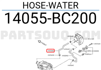 Nissan 14055BC200 HOSE-WATER