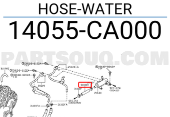 Nissan 14055CA000 HOSE-WATER