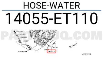 Nissan 14055ET110 HOSE-WATER
