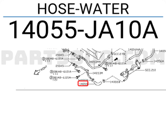 Nissan 14055JA10A HOSE-WATER