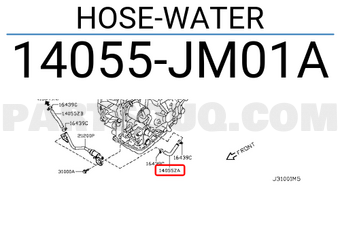 Nissan 14055JM01A HOSE-WATER