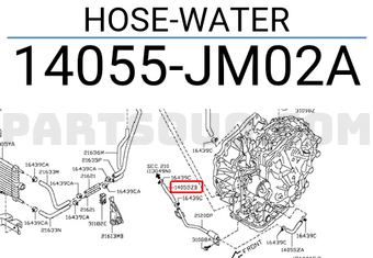 Nissan 14055JM02A HOSE-WATER