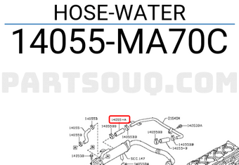Nissan 14055MA70C HOSE-WATER