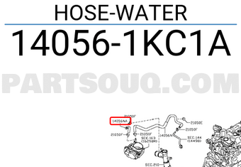 Nissan 140561KC1A HOSE-WATER