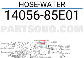 Nissan 1405685E01 HOSE-WATER