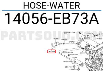 Nissan 14056EB73A HOSE-WATER