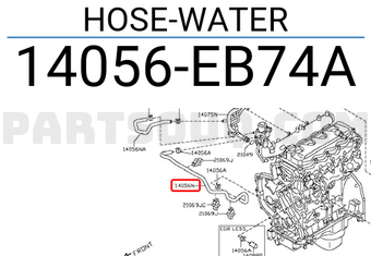 Nissan 14056EB74A HOSE-WATER