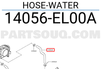 Nissan 14056EL00A HOSE-WATER