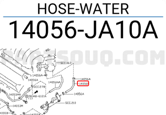 14056JA10B Genuine Nissan HOSE WATER 14056-JA10B | eBay