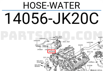 Nissan 14056JK20C HOSE-WATER