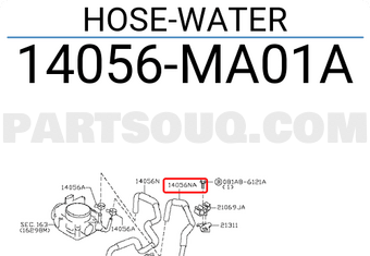 Nissan 14056MA01A HOSE-WATER