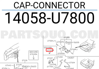 Nissan 14058U7800 CAP-CONNECTOR