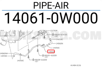Nissan 140610W000 PIPE-AIR