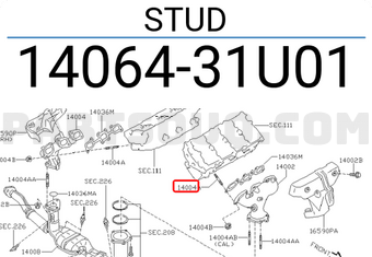 Nissan 1406431U01 STUD