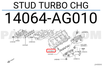 Nissan 14064AG010 STUD TURBO CHG