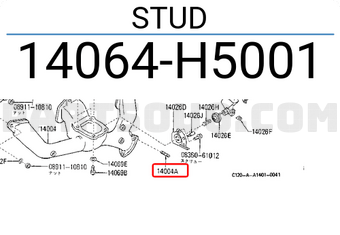 Nissan 14064H5001 STUD
