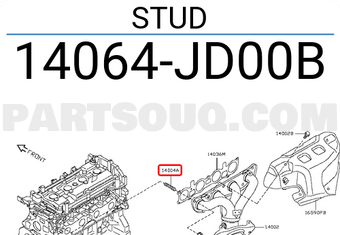 Nissan 14064JD00B STUD