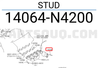 Nissan 14064N4200 STUD