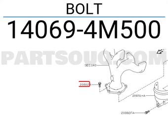 Nissan 140694M500 BOLT