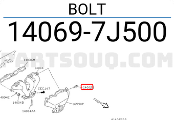Nissan 140697J500 BOLT