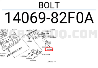 Nissan 1406982F0A BOLT