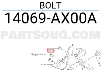 Nissan 14069AX00A BOLT