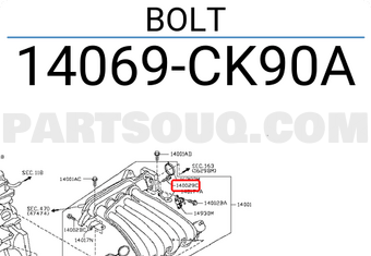 Nissan 14069CK90A BOLT