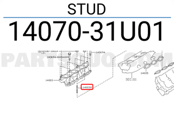 Nissan 1407031U01 STUD
