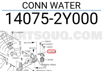 Nissan 140752Y000 CONN WATER