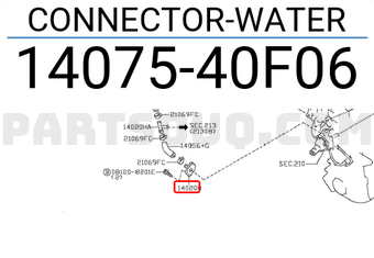 Nissan 1407540F06 CONNECTOR-WATER