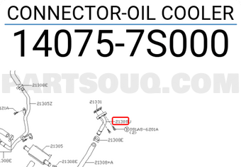 Nissan 140757S000 CONNECTOR-OIL COOLER