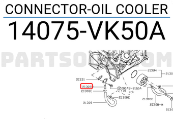 Nissan 14075VK50A CONNECTOR-OIL COOLER