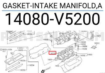 Nissan 14080V5200 GASKET-INTAKE MANIFOLD,A
