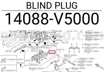 Nissan 14088V5000 BLIND PLUG