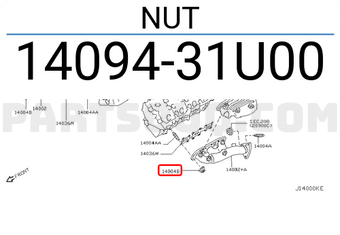 Nissan 1409431U00 NUT