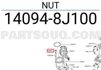 Nissan 140948J100 NUT