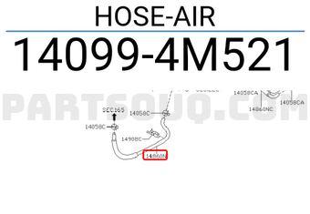 Nissan 140994M521 HOSE-AIR