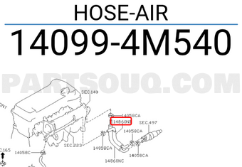 Nissan 140994M540 HOSE-AIR