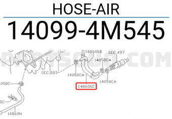 Nissan 140994M545 HOSE-AIR