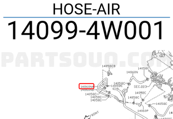 Nissan 140994W001 HOSE-AIR
