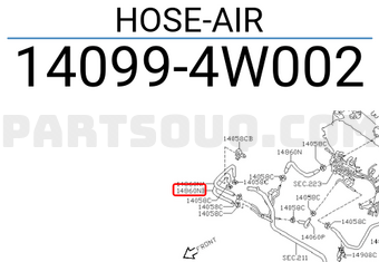 Nissan 140994W002 HOSE-AIR