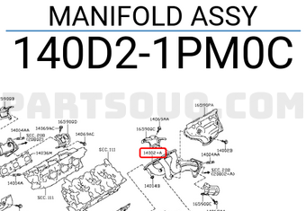 Nissan 140D21PM0C MANIFOLD ASSY