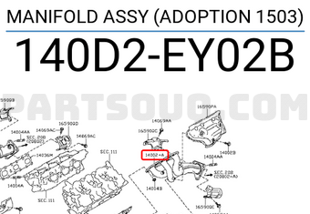 Nissan 140D2EY02B MANIFOLD ASSY (ADOPTION 1503)