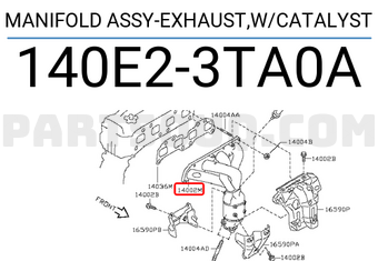 Nissan 140E23TA0A MANIFOLD ASSY-EXHAUST,W/CATALYST