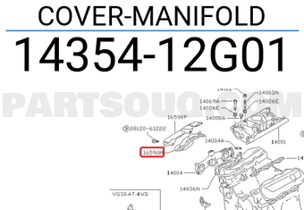 Nissan 1435412G01 COVER-MANIFOLD